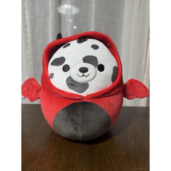 Squishmallows Hoodie Squad 8" Dustin the Dog in Devil Bat Costume Plush Doll Toy - Picture 2 of 7